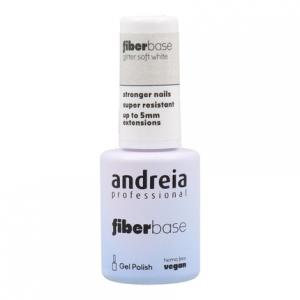 Лак для ногтей Gel Polish Fiber Base Color Glitter Soft White - 10.5 Ml