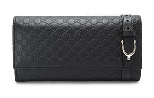 GUCCI Кожаный женский кошелёк чёрный