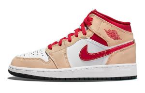 Jordan 1 Mid Light Карри Кардинал (GS)