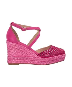 Туфли на танкетке с жемчугом Alma En Pena, розовый