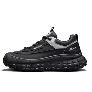 WARRIOR Износостойкие и легкие мужские низкие кеды Casual - черный серый, цвет Black Gray