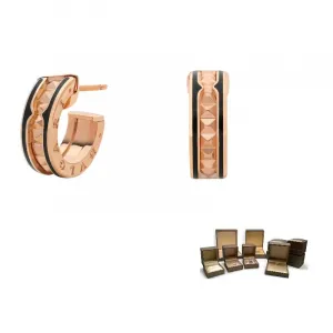 BVLGARI 2010-е 18kt rose gold b zero1 b серьги-кольца