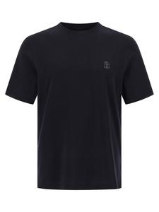 Футболка с принтом логотипа Brunello Cucinelli, синий