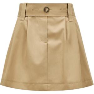 Мини-юбка из габардина Moncler, коричневый
