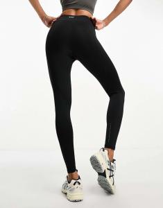 Черные леггинсы с завязкой на талии и карманом для бега Icon 4505 ASOS