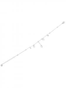 Adeliás Женский браслет на лодыжку - сердечко из нержавеющей стали серебристого цвета