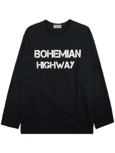 Yohji Yamamoto футболка из хлопка с логотипом, черный