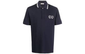 Футболка поло мужская тёмно-синяя Valentino