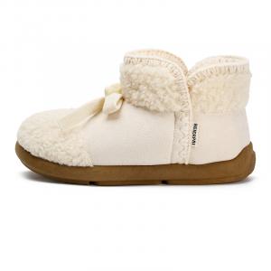 Zun'er Теплые и износостойкие короткие зимние сапоги женские розово-бежевые, цвет Beige