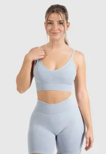 Бюстгальтер из батика с эффектом кислотного вера, легкая поддержка, спортивный бюстгальтер с эффектом легкой поддержки. Smilodox, Hellblau