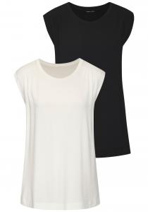 Рубашка LASCANA, черный/оливковый