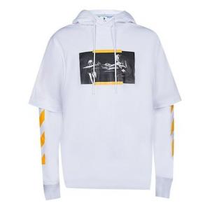 Толстовка Men's OFF-WHITE FW21 Caravaggio Painting Printing Pullover Loose Fit White, мультиколор