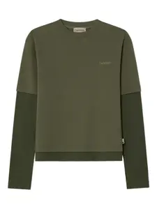 Свитшот с круглым вырезом Carrera, зеленый