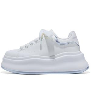 Женские кроссовки с низким верхом, устойчивые к истиранию и увеличивающие рост FUERSEN, Beige Silver