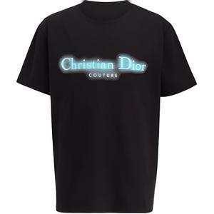 Футболка с принтом логотипа Homme DIOR, черная