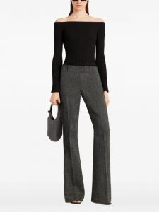 Courrèges топ в рубчик с открытыми плечами, черный