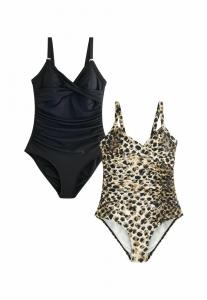 Купальник Next 2 PACK, Black Animal/Brown