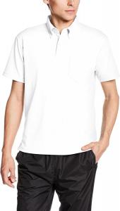 Футболка-поло Glimmer 00331-ABP с коротким рукавом, плотность ткани 4,4 унции, на пуговицах, с карманом, белый