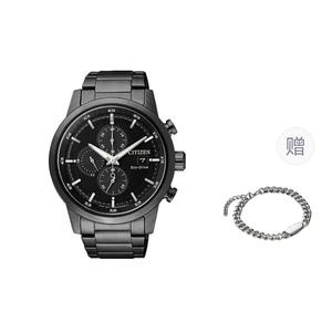 CITIZEN Часы Solar Quartz Movement Watch Men's Watch Black Dial, Black