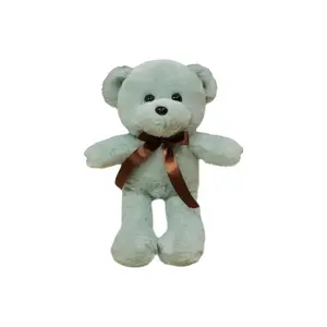 Плюшевый мишка из ленточек цвета кроличьего меха высотой 30 см OUYIN, зеленый