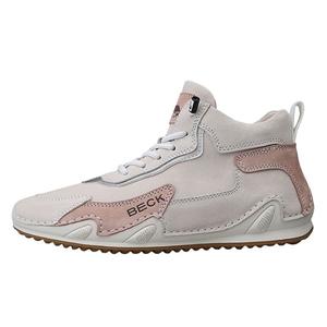 BECK Женские противоскользящие износостойкие высокие повседневные кроссовки Pink White, цвет Pink White