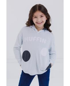 Детская флисовая толстовка с капюшоном для мальчиков, играющих в бинго, для папы и мамы, для семейного косплея Bluey, Gray, muffin