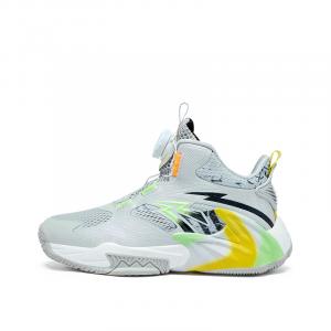 Детские баскетбольные кроссовки средней высоты BIG WASP, серый/зеленый