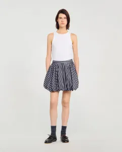 Юбка-шар в полоску со стразами Sandro, серый