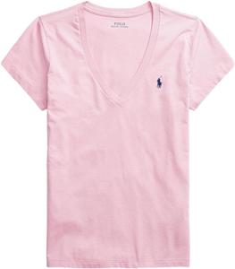 Polo RL женская футболка с V-образным вырезом и пони POLO RALPH LAUREN, Ballet Pink.