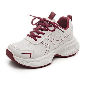 Износостойкие дышащие низкие массивные кроссовки Women's RENBEN, Burgundy