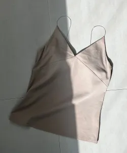 Топ с V-образным вырезом и подкладкой Babylone, цвет Greige 14