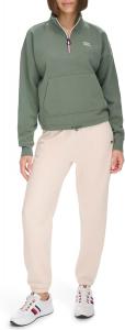 Женская флисовая толстовка Tommy Hilfiger с застежкой-молнией Quarter Zip, Basil