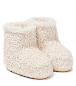 Низкие зимние ботинки icon из искусственной овчины Moon Boot Kids, нейтральный