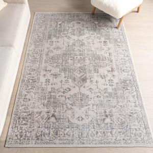 Ковер nuLOOM, 153 x 244 см, Lilibet Medallion для гостиной, спальни и столовой, Grey/Ivory