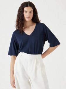 Футболка с v-образным вырезом из драпа reece HUSH, темно-синий