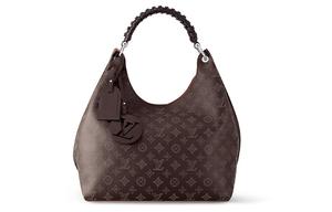 Сумка Mahina из перфорированной телячьей кожи, женская темно-коричневая сумка через плечо LOUIS VUITTON