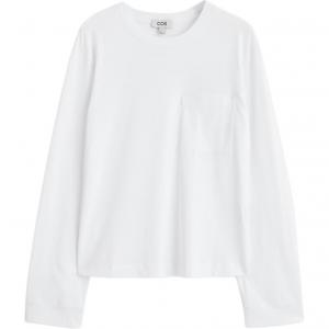 COS Футболка женская белая с круглым вырезом Moderate