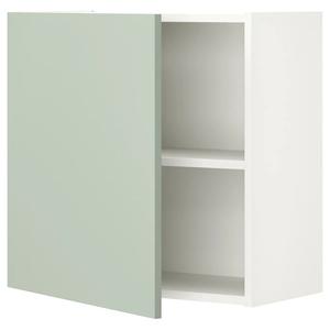 Настенный шкаф с 1 полкой/дверью ENHET IKEA, 60x32x60 см, цвет white/pale grey-green