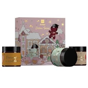 Набор рождественских соевых свечей с различными рождественскими ароматами - 4 шт Hiskinset