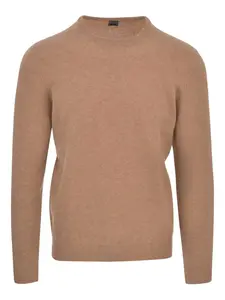 Кашемировый свитер с круглым вырезом Fedeli, коричневый