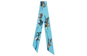 HERMES Шёлковый шарф, Blue