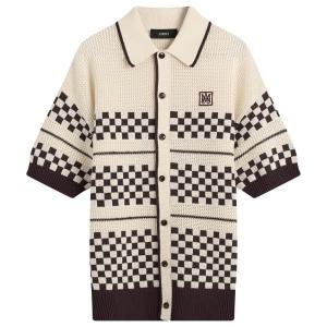 Рубашка в клетку из сетчатой ткани Amiri, Alabaster