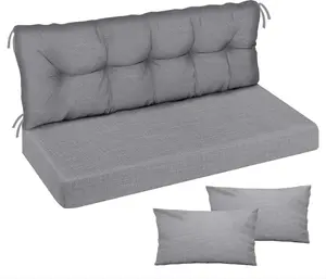 Подушка для голливудских качелей 100x50x50, подушка для садовой скамейки, подушка для сиденья, подушка для спинки, мягкая подушка, матрас, садовая подушка, гладкий лен [133] Ferocity