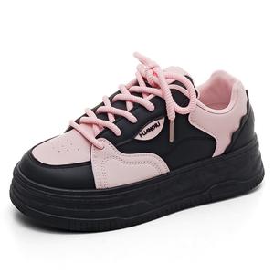HUANQIU Нескользящие и износостойкие дышащие низкие кроссовки для скейтбординга женские, черные, розовые
