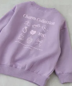 Детская толстовка Devil Lab с принтом в виде квадратов и флисовой подкладкой, коллекция осень-зима 2025 Devirock, цвет 017-Charm-G Lilac