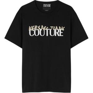 Футболка с принтом логотипа Jeans Couture VERSACE, черный