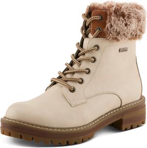 Женские зимние водонепроницаемые ботильоны PATRIZIA Canario - стильная обувь из искусственной кожи с мягкой подкладкой из искусственного меха, прочной подошвой на протекторе и застежкой-молнией, Bone Multi