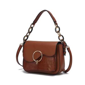 Универсальная женская сумка через плечо Fanta Croc от Mia K MKF Collection By Mia K., цвет cognac