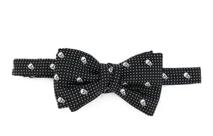 Черный шелковый галстук Men's Alexander McQueen