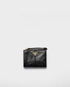 Маленький кожаный кошелек Prada, черный